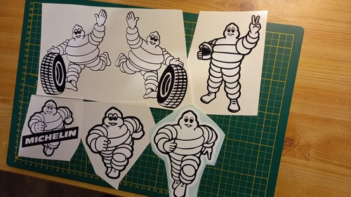 Autocollant bibendum michelin - bibendum,
