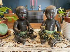 Duo baigneurs Africains anciens celluloïd Convert