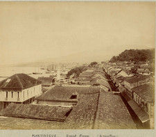 France, Martinique, Saint-Pierre, Le Mouillage vintage albumen print Tirage al