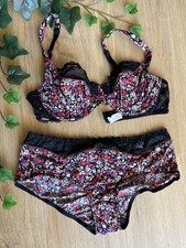 Ensemble Variance 🌸 Lingerie Noir Dentelle Fleurs 🌸 Taille 40/90C