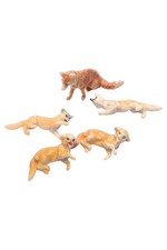 MAROLIN MANUFAKTUR Figurine Renard Orange Blanc Set 5 Pièces