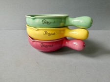 3 coupelles, poêlons en céramique signée Lunetta Vallauris, années 60, Pezenas