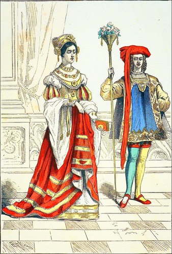 Noble dame rendant - se, à