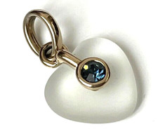 PENDENTIF Coeur en Verre