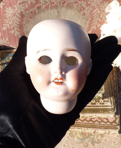 Ancienne tête poupée en - tÊte,