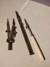 Support avec crayon pour ardoise Plus Compas Et Support Mine Ancien Les...