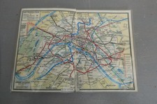 ANCIEN PLAN DE METRO DE PARIS ANDRE LECONTE EDITEUR PLAN ECLAIR