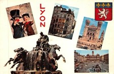 LYON - Guignol et Gnafron - Fourvière et place des Terreaux  - multi-vues