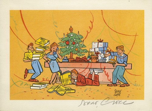Serge clerc fête carte - clerc, la