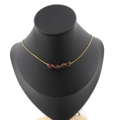 Collier perles oeil tigre - collier,