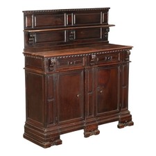 Buffet Baroque Ancien Noyer 3 Tiroirs Piémont XVIIIe Siècle Original