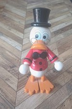Ancienne Figurine Jouet Donald Oncle Picsou En Bois Vintage 