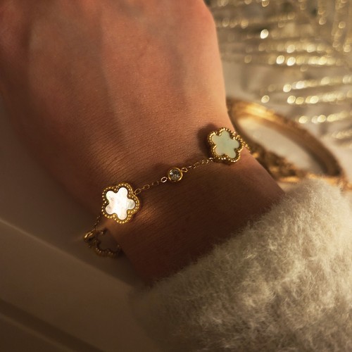 Bracelet femme trèfle nacre - bracelet,