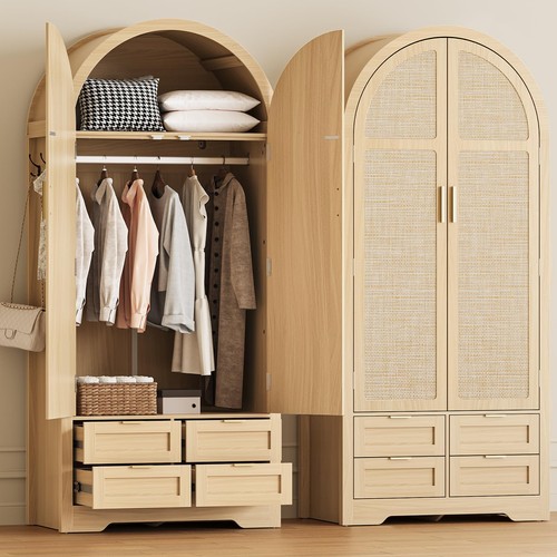 Wood bedroom armoire - 2,