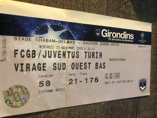 Ticket bordeaux v juventus - ticket, ))