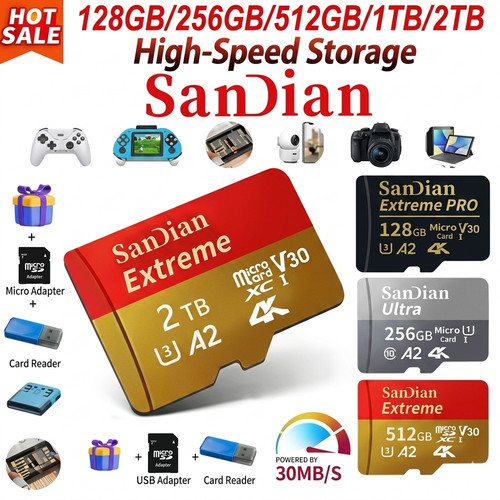 Carte mémoire micro - tf/sd, 2to