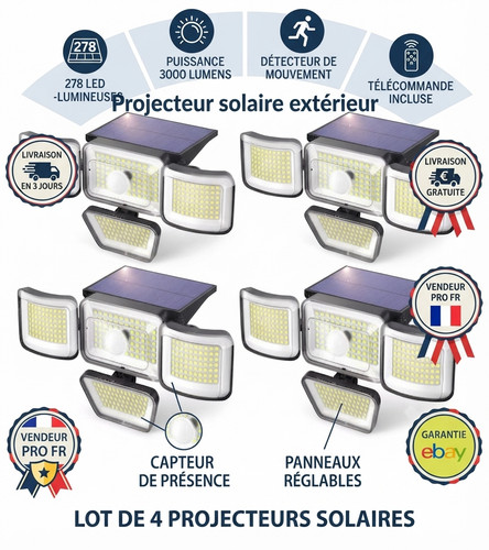 Lot projecteur solaire - 4,