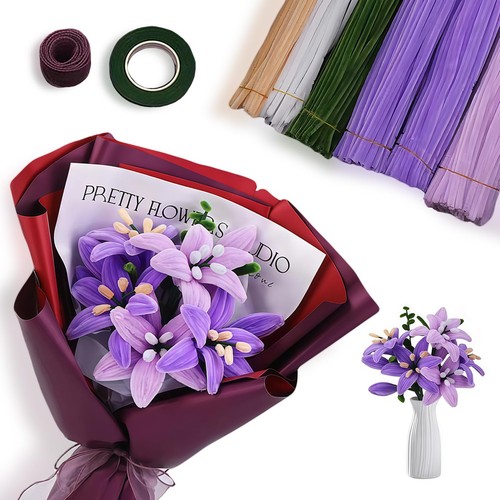 Diy lily bouquet - diy, kit
