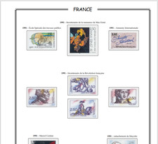 Feuille d'album pour timbres de France - version numérique