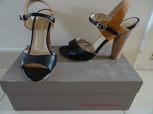 Sandales noires camel - noires/, san