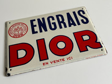 ancienne plaque émaillée "Engrais DIOR" émaillerie alsacienne Strasbourg