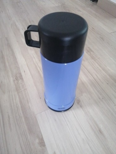 Vintage thermos bleu - vintage,