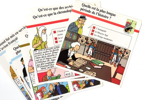 Lot fiches tintin herge - lot, 10
