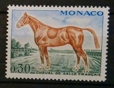 Monaco Timbre N°833 Cheval de Selle Français / NEUF**/ 1970