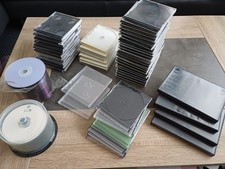 Lot CD-R vierges + boîtiers cd, dvd, bluray