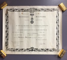 Diplome médaille militaire