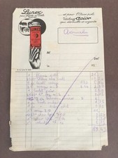 Ancienne facture / Liquide Lunex / Droguerie / Vieux papiers / Collection