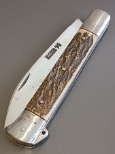 ANCIEN COUTEAU ISSOIRE en 2 pièces, 74 ST JOANIS, THIERS, XXème, BOIS DE CERF.