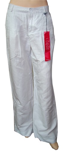 Pantalon large rayures gris