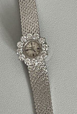 4158– Montre Dame  Omega Or Gris Diamants