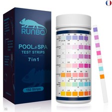 RUNBO 7 en 1 Testeur pour Eau de Piscine et Spa, 150 test pour tester chlore