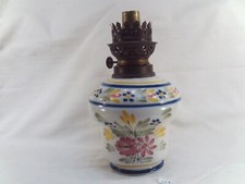 Lampe à pétrole en faïence de Kéraluc Quimper (CL1)