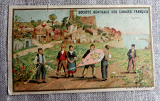 IMAGE PUBLICITAIRE ANCIENNE - CHROMO - LES CIRAGES FRANÇAIS - LE CERF VOLANT