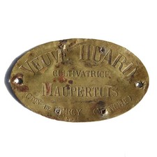 Ancienne plaque de charrette