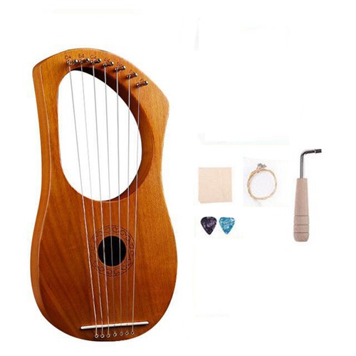 String lyre harp wood - 7,