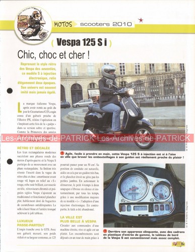 Vespa 125 scooter 2010 joe - 125, si