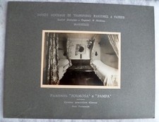 PHOTO CABINE 1°CL BATEAU PAQUEBOT VAPEUR FORMOSA circa 1914 SGTM MARSEILLE N°3