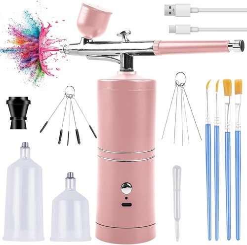 Kit aérographe sans - fil, rose