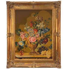 Tapisserie canevas au bouquet