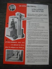 CATALOGUE/BROCHURE POLY-GERBEUR PEG TYPE 1552 -  1553