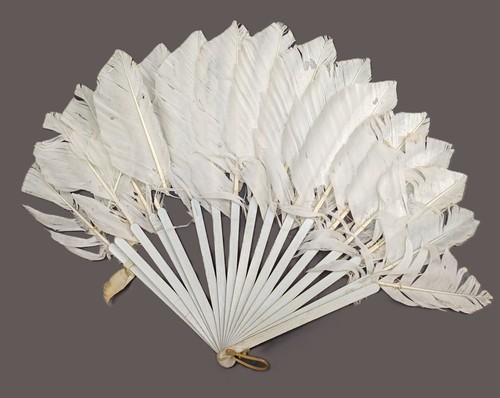 Eventail plumes blanches du - en,