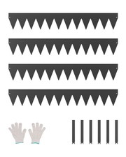 VEVOR Bordure Paysagère Jardin Acier Résistante à la Rouille 4PCS 1016x152,4 mm