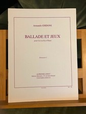 Armando Ghidoni Ballade et Jeux pour cor en Fa et piano partition Leduc