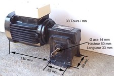 Motoréducteur   220v/380v  45 w  Vitesse de sortie   33 trs/mn