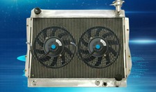 Aluminum radiator + fan For LANDCRUISER 60 Series 4.0 FJ60 FJ61 FJ62 petrol AT