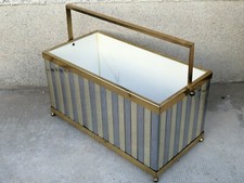 Corbeille jardinière design 70 style crespi basket brass chrome